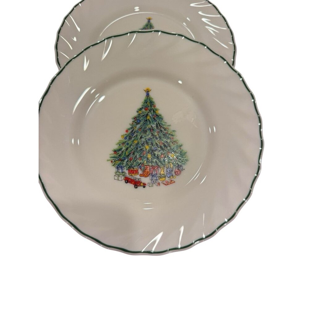 Noel Porcelle The House Of Salem 7.5" Plate Christmas Tree Holiday Set Of 3 - Picture 4 of 6